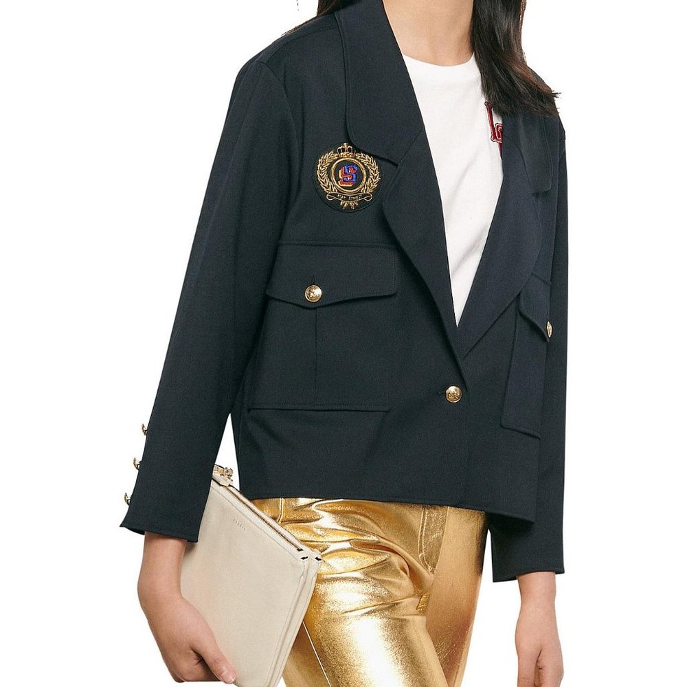 Sandro jacket blazer Navy Wool